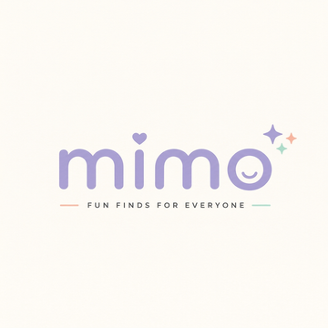 MIMO logo with lavender lettering and pastel stars
